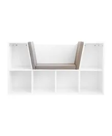Dreeba Bookcase With Reading Nook - White