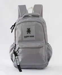 فاب ان فانكي - حقيبة ظهر بكتابة Lucky XIXX   -  بيج - 19 بوصة