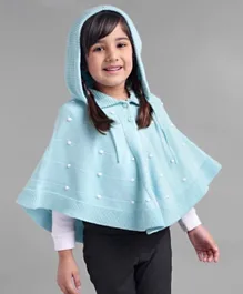 بيبي اوي - معطف صوف سادة مصنوع من القطن بنسبة 100%  - أزرق