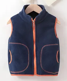 Buy SAPS Solid Pocketed Jacket - Navy for Boys (4-5 Years) Online in ...