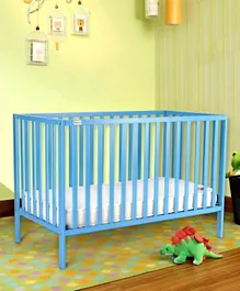 بيبي هاغ - سرير أطفال فيسبي خشبي قابل للتعديل لـ 3 مستويات - أزرق