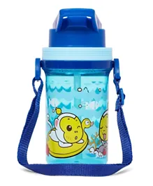 Eazy Kids Water Bottle with Straw 500ml - Blue