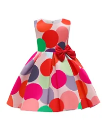فستان حفلات بطباعة فقاعات للأطفال من كووكي كيدز - متعدد الألوان