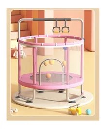 Fun and Engaging Jumping Trampoline with Playing Balls - Pink
