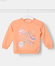 Zarafa - Placement Print Sweater - Peach