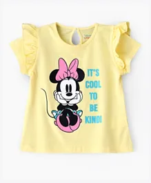 Disney Minnie Mouse Ruffled Sleeves Top - Yellow