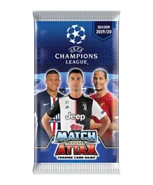 لعبة بطاقات كرة القدم سي ال ماتش اتاكس من توبس 2019-2020 - 6 بطاقات