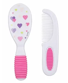 Nuby Comb & Brush Set   -Pink