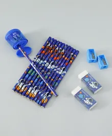 Space Theme Stationery Set, Vibrant Colors, All In One Solution, Long Lasting, Safe, 5 Years+ - 66 Pieces