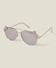 مونسون تشيلدرن - نظارة شمسية مزينة بزهور - وردية