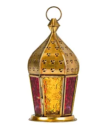 Hilalful Arabian Antique Lantern - Red & Yellow Color Glass