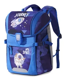 صانفينو - حقيبة ظهر مزينة بطبعة الفضاء  - ازرق