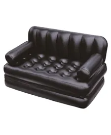 جيلونج  - أريكة مزدوجة 5 في 1 قابلة للنفخ مع مضخة كهربائية - لون أسود