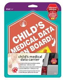Kidco Kidco Child''S Medical Data On Board .