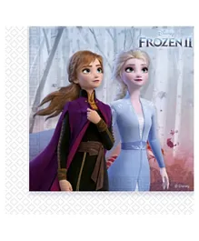 Procos Disney Frozen 2 Paper Napkins 2 Ply Pack of 20 - Multicolour