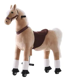 Toby'sToy - Ponycycle Ride-On Horse - Light Brown & White