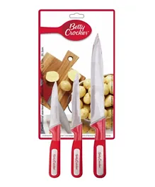 بيتي كروكر -  سكين مطبخ مقاوم للصدأ - 3 سكاكين - (10128205)