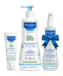 Mustela Cleansing & Hydration Essentials White Blue - (Buy 2 + Get 1)