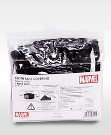 Marvel Captain America Teens or Adults Face Mask Covering Black - Pack of 3