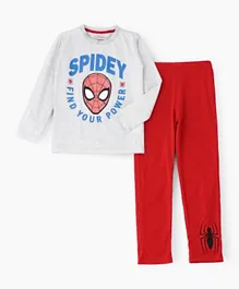 UrbanHaul X Marvel Spiderman Pyjama Set - Grey & Red