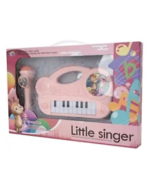 Electronic Organ With Microphone Musical Toy Set - Pink
