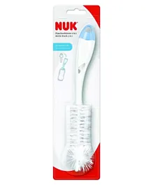 NUK Bottle Brush 2 In 1 With Teat Brush - Yellow & White