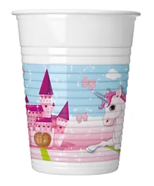 Procos Plastic Cups Unicorn 200mL - Pack of 8