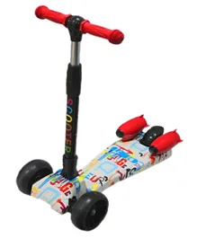 Family Center - Toy Scooter With Music, Light & Smoke - White