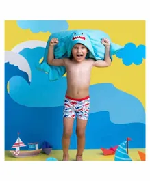 Rabitat Kids Embroidered 3D Hooded Towel - Shark