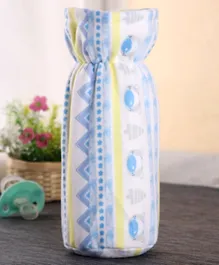 بيبي هاغ - غطاء زجاجة الرضاعة بطباعة دب - أزرق - 330 مل