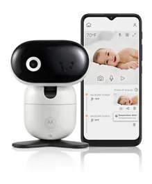 Motorola Nursery - Pip1010 Con Baby Monitor - With Camera - Pan, Tilt, Zoom and Night Vision - Including Wall Mount - Motorola Nursery App - Room Temperature, Two-Way Communication and Lullabies