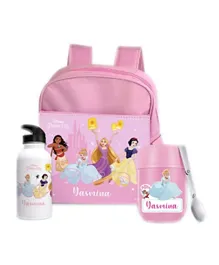 Essmak Disney Princess Personalized Thermos and Backpack Set Pink - 11 Inches