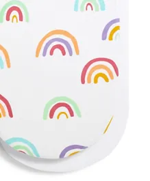 Snuz Pod Light, Breathable and 100% Soft Jersey Cotton Fitted Sheets (75x35cm) Pack of 2 - Rainbow