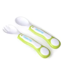 Kidsme My First Spoon & Fork Set - Lime