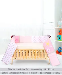 بيبي هاغ - حماية سرير الرضيع الكبيرة من القطن الفاخر - بتصميم الحصان البحري (المهد غير مشمول)