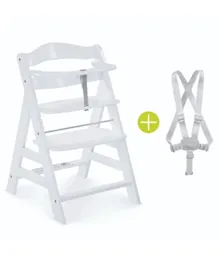 Hauck Alpha+ 2-Piece High Chair Set - White & Teddy Grey