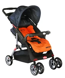 Baby Plus - 2 in 1 Stylish Stroller and Pram - Navy & Orange