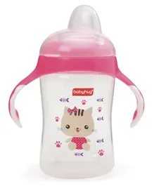 Babyhug Silicone Soft Spout Sipper With Handle Pink - 300 ml