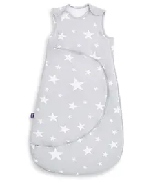 SnuzPouch Baby Sleeping Bag with Zip 2.5 Tog White Stars - Small