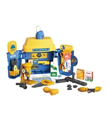 3-in-1 Construction Tools Playset, 28-Piece Suitcase for Kids, Durable Play Tools, Converts to Bag