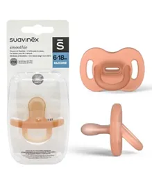 Suavinex - All Silicone Soother with Physiological Teat - Orange