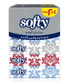 Softy - 2 Ply Facial Tissue Box Pack Of 4 + 2 Free X 76 Sheets