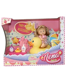 Bambolina Baby Nena With Plastic Duck & accessories - Height 36 cm