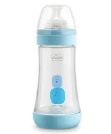 Chicco Perfect 5 Baby  Feeding Bottle Medium Flow Silicone Blue - 240mL