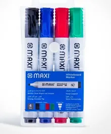 ماكسي - قلم تحديد السبورة البيضاء - 4 أقلام