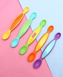 Babyhug Dual Scoop Spoons Set of 5 - Multicolor