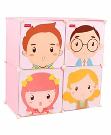 Babyhug 4 Layered Detachable Storage Unit Cartoon Print - Pink