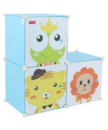 Babyhug 3 Cabinets Detachable Storage Unit Cartoon Print - Blue