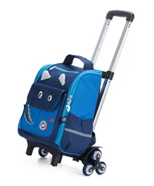 إيزي كيدز - حقيبة ظهر مدرسية مع عجلات بطبعة - أزرق