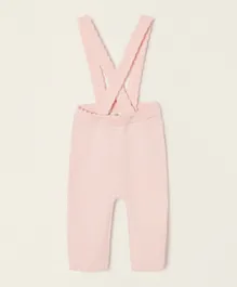Zippy Suspender Pants - Pink